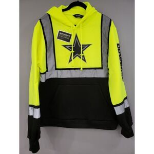 NEW‎ DALLAS COWBOYS Mens NFL High-Visibility Safety REFLECTIVE Sweatshirt Hoodie